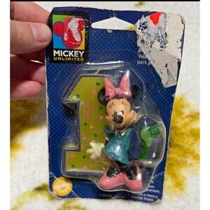 Wilton Disney Minnie Mouse Age 1 Birthday Candle Cake Decoration 1998